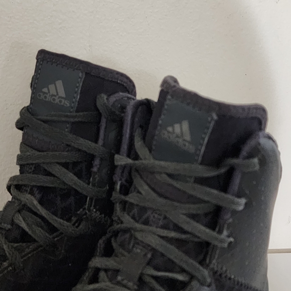 Adidas Shoes Men's Size 9 Mat Wizard 4 Carbon Black AC6971 Wrestling High Top - Picture 10 of 10